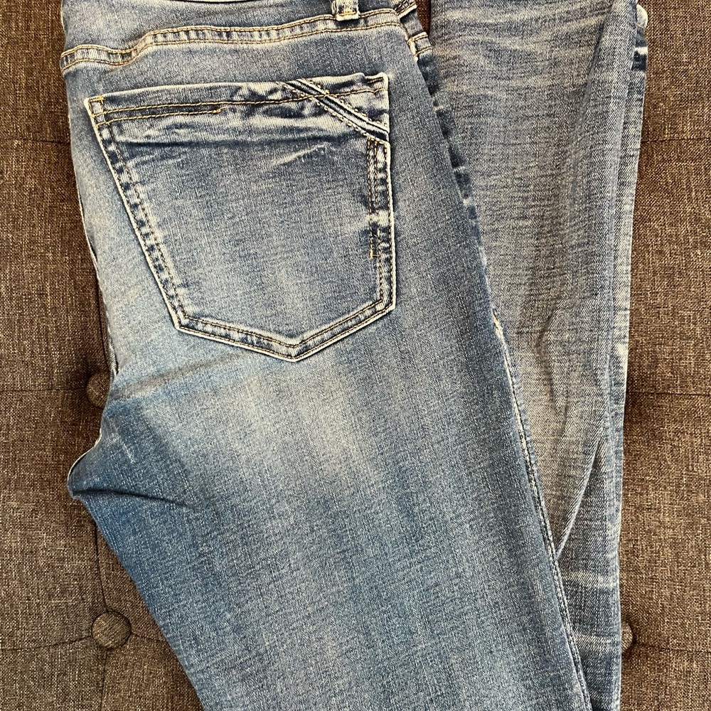 Buckle Black Skinny Jeans Vintage-Inspired Distressed